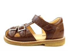 Angulus sandal cognac with buckles and velcro